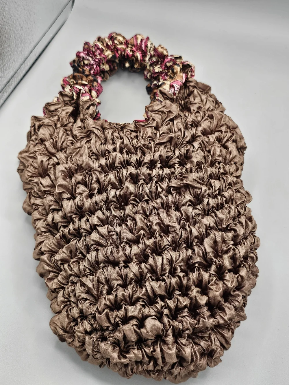 Y2k Popcorn Bubble Bag Purse Reversible Leopard Pink Expandable Magic Scarf Co.